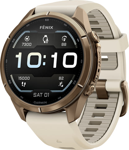 Garmin Fenix 9 Pro 43mm Multisport Watch - Cream