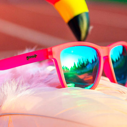 Goodr Do You Even Pistol Flamingo? Running Sunglasses - Pink