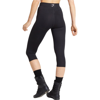 Gymshark Combat Womens Cropped Training Tights - Black
