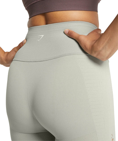 Gymshark Energy Seamless Womens Long Training Tights - Grey