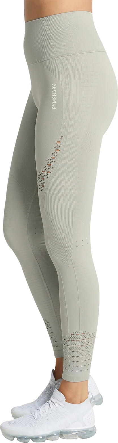 Gymshark Energy Seamless Womens Long Training Tights - Grey