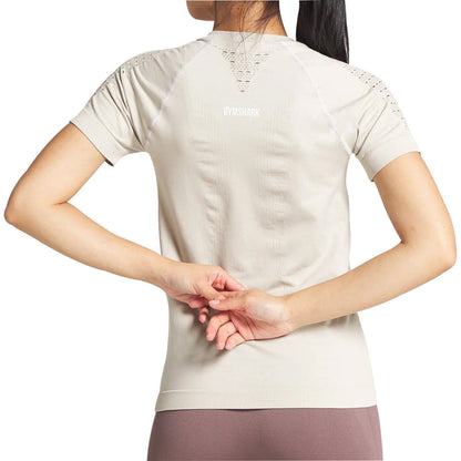 Gymshark Energy Seamless Short Sleeve Womens Training Top - Grey