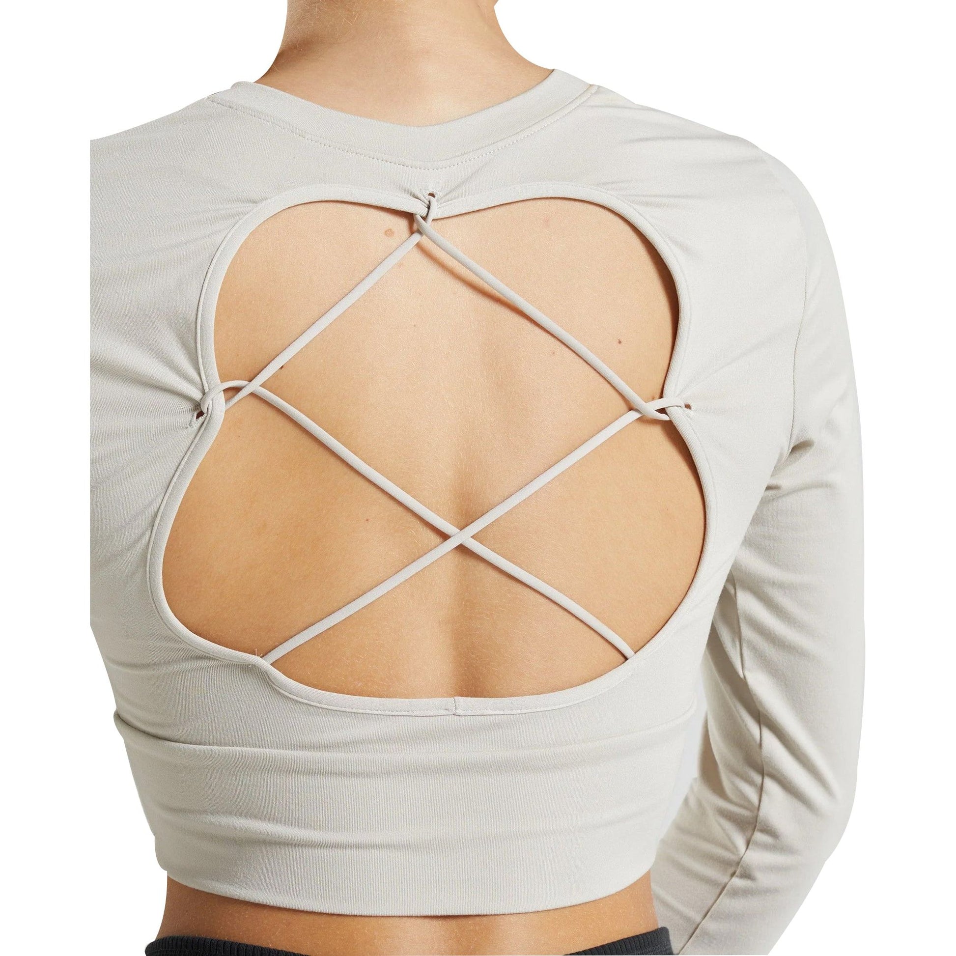 Gymshark Pause Strappy Long Sleeve Womens Crop Top - Beige – Start Fitness