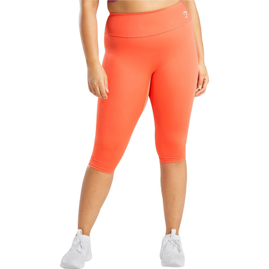 Gymshark Training Womens Cropped 3/4 Training Tights - Orange