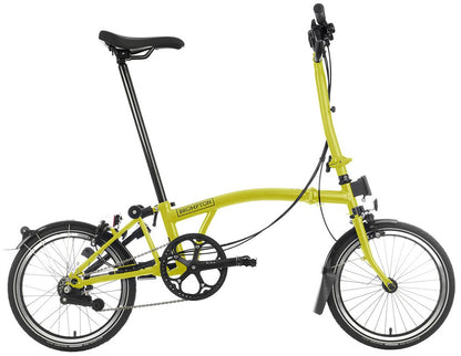 Brompton C Line M 6-Speed Black Edition Folding Bike - Yuzu Lime