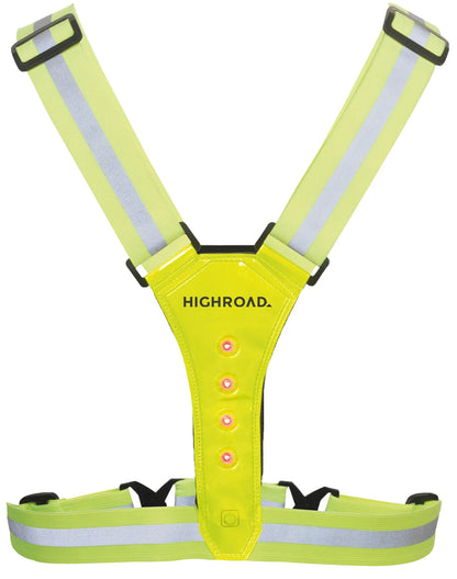 Highroad LED USB Sports Reflective Vest - Yellow