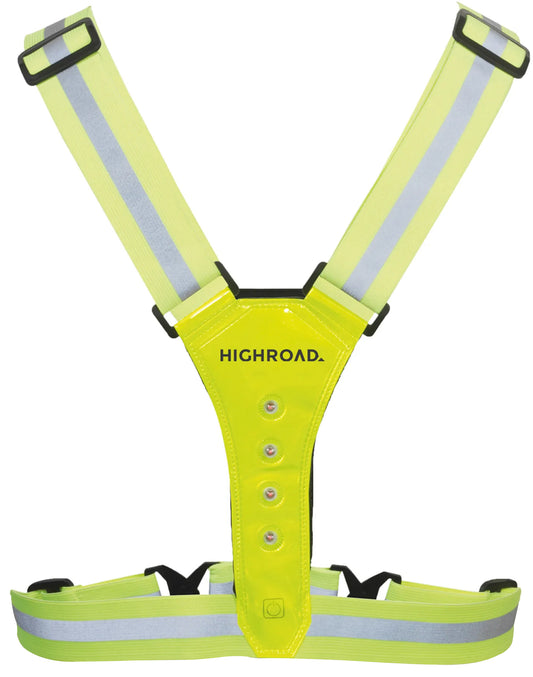 Highroad LED USB Sports Reflective Vest - Yellow