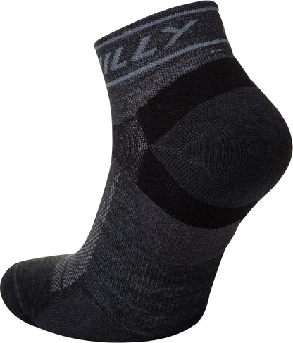 Hilly Trail Quarter Running Socks - Black