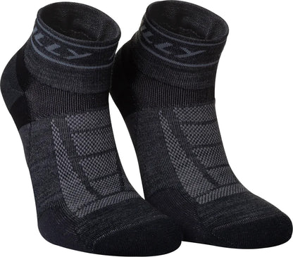 Hilly Trail Quarter Running Socks - Black