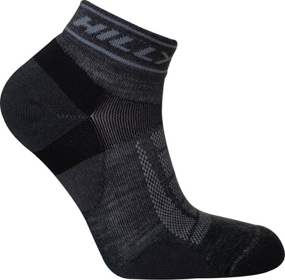 Hilly Trail Quarter Running Socks - Black