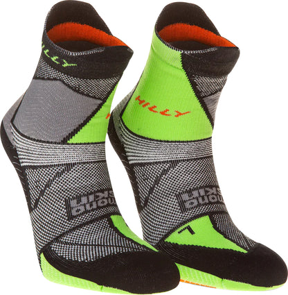 Hilly Marathon Fresh Anklet Running Socks - Grey