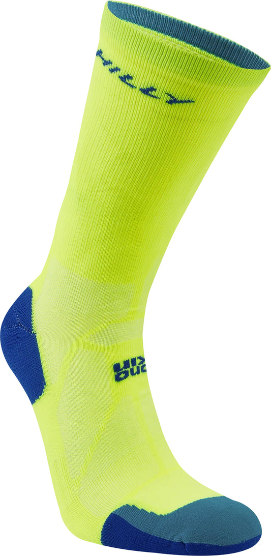 Hilly Marathon Fresh Crew Running Socks - Yellow