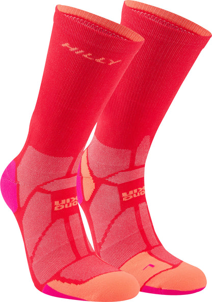 Hilly Marathon Fresh Crew Running Socks - Pink