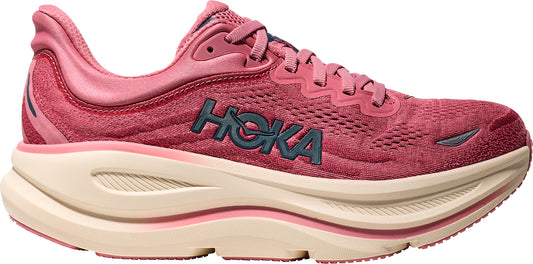 Hoka Bondi 9 WIDE FIT Womens Running Shoes - Pink