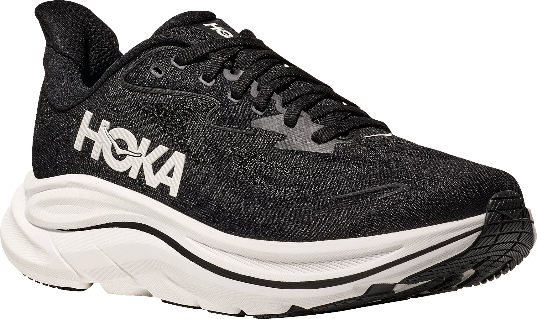 Hoka Clifton 10 WIDE FIT Mens Running Shoes - Black – Start Fitness