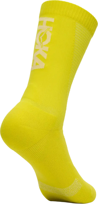 Hoka Race Day Crew Running Socks - Yellow