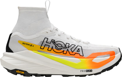 Hoka Tecton X 4 Womens Trail Running Shoes - White