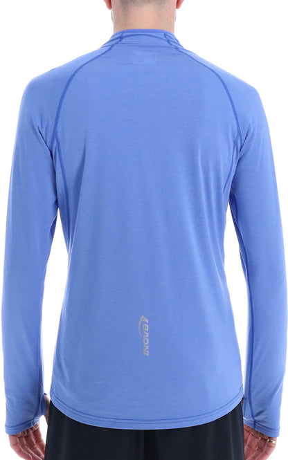 Inov8 Active Half-Zip Long Sleeve Mens Running Top - Blue