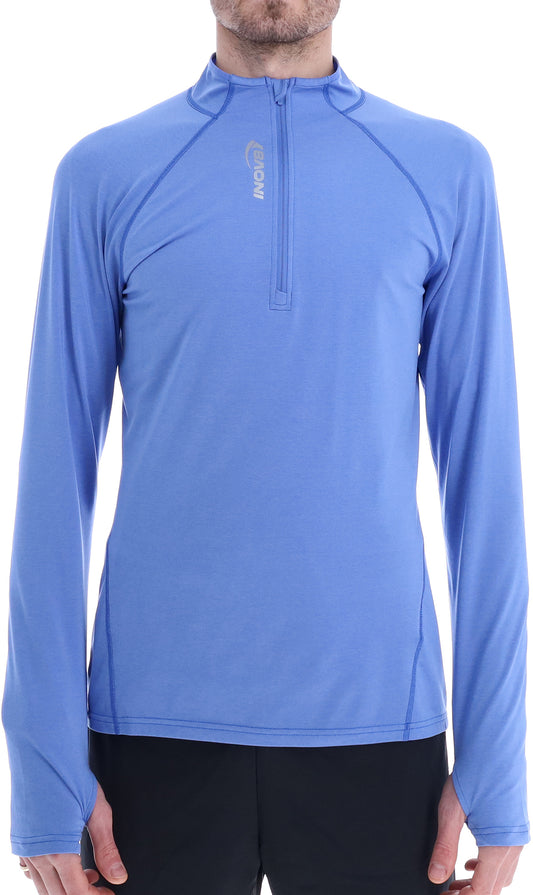 Inov8 Active Half-Zip Long Sleeve Mens Running Top - Blue