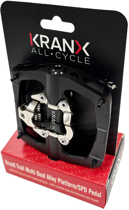 KranX Trail Multi Dual Alloy Platform SPD Pedals - Black