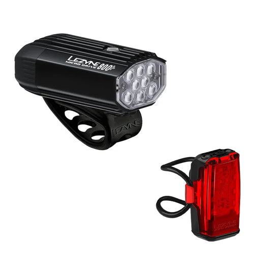 Lezyne Micro Drive 800+ & KTV+ Drive Bike Light Set