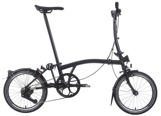 Brompton P Line Explore M 12-Speed Folding Bike - Midnight Black Metallic