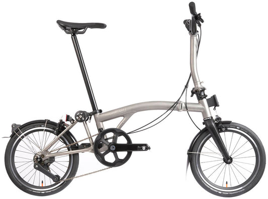 Brompton T Line M 4-Speed Folding Bike - Titanium