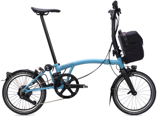 Brompton P Line eMotiq Electric Folding Bike - Cloud Metallic