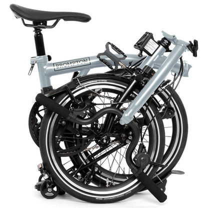 Brompton P Line M 12-Speed Folding Bike - Lunar Ice