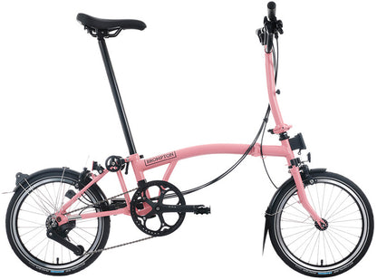 Brompton C Line M 12-Speed Folding Bike - Flamingo Pink