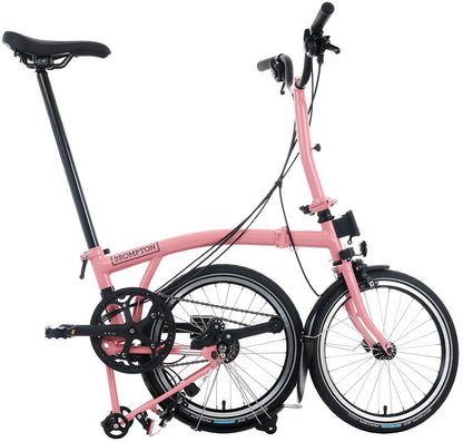 Brompton C Line M 12-Speed Folding Bike - Flamingo Pink