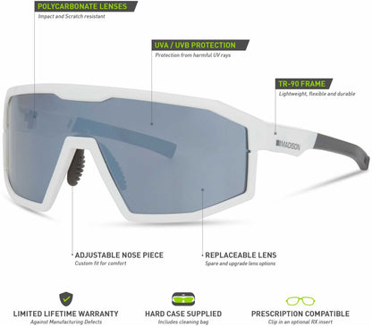 Madison Enigma Cycling Sunglasses - White
