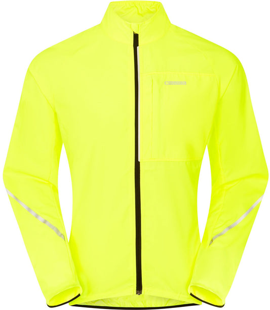 Madison Freewheel Windproof Packable Mens Cycling Jacket - Yellow