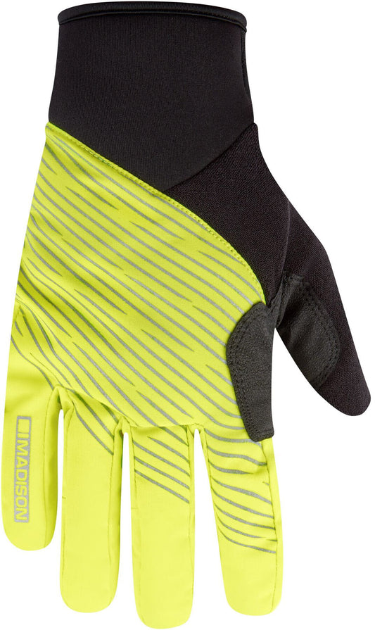 Madison Stellar Reflective Waterproof Thermal Full Finger Cycling Gloves - Yellow