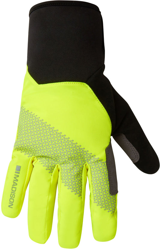 Madison Stellar Reflective Waterproof Thermal Full Finger Cycling Gloves - Yellow