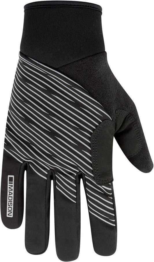 Madison Stellar Reflective Windproof Thermal Full Finger Cycling Gloves - Black
