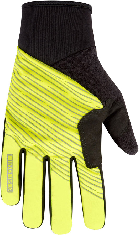 Madison Stellar Reflective Windproof Thermal Full Finger Cycling Gloves - Yellow