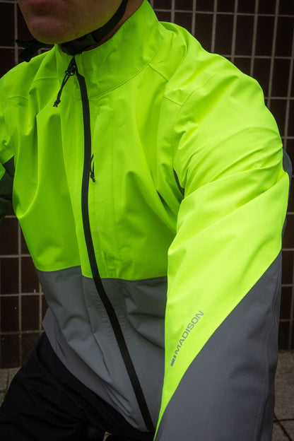 Madison Stellar Ultra Reflective Waterproof Mens Cycling Jacket - Yellow