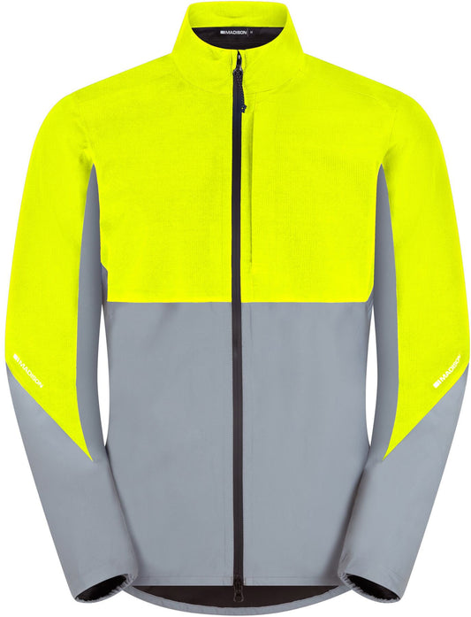 Madison Stellar Ultra Reflective Waterproof Mens Cycling Jacket - Yellow
