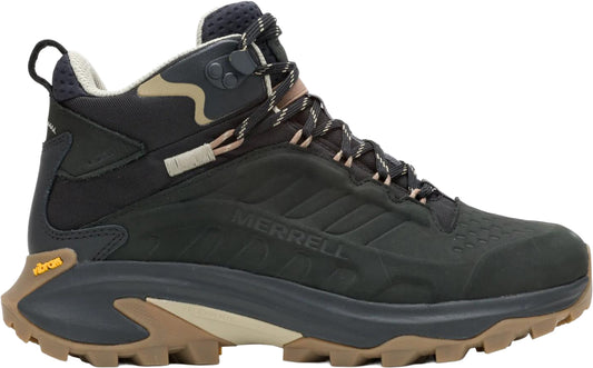 Merrell Moab Speed 2 Leather Mid Waterproof Womens Walking Boots - Black