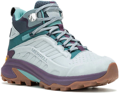 Merrell Moab Speed 2 Leather Mid Waterproof Womens Walking Boots - Blue