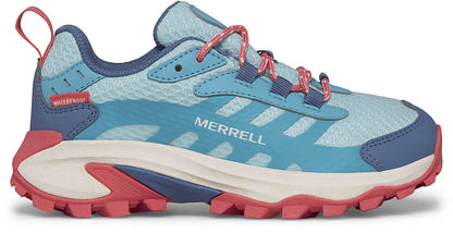 Merrell Moab Speed 2 Waterproof Junior Walking Shoes - Blue
