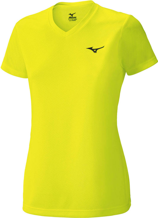 Mizuno DryLite Short Sleeve Womens Running Top - Yellow