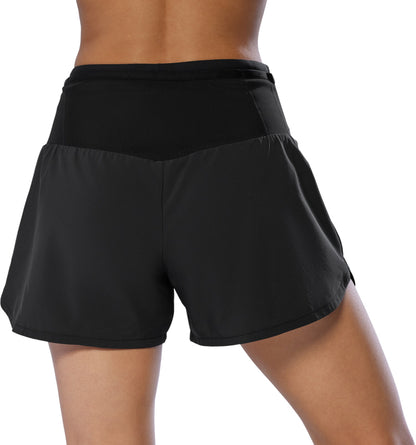 Mizuno Multi Pocket Womens Running Shorts - Black
