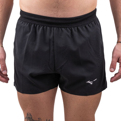Mizuno Tech Light 3.5 Inch Mens Running Shorts - Black