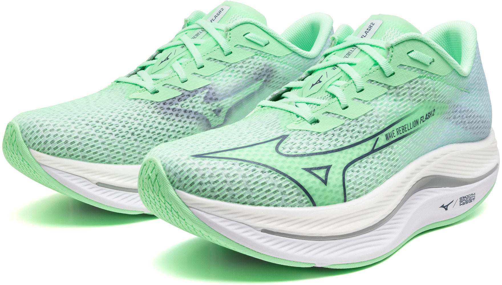 Mizuno Wave Rebellion Flash 2 Mens Running Shoes - Green – Start