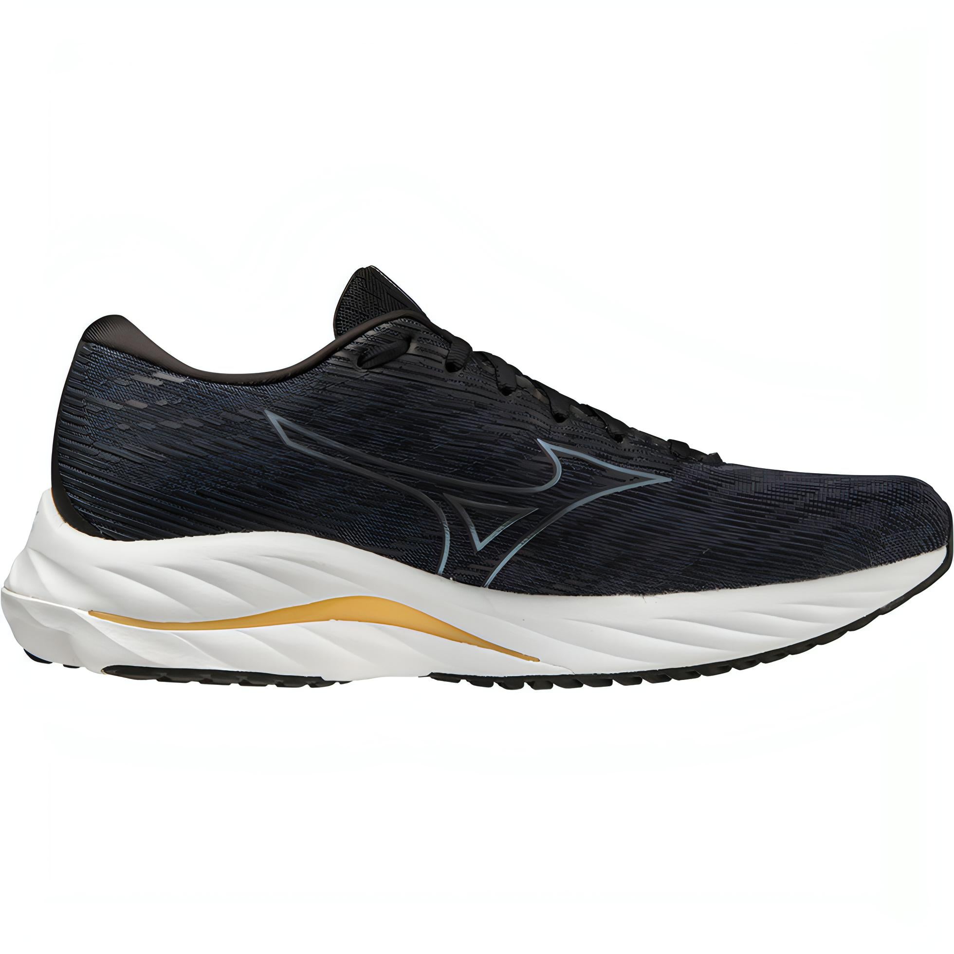 Mizuno Wave Rider 26 WIDE FIT 2E Mens Running Shoes Black Start Fitness
