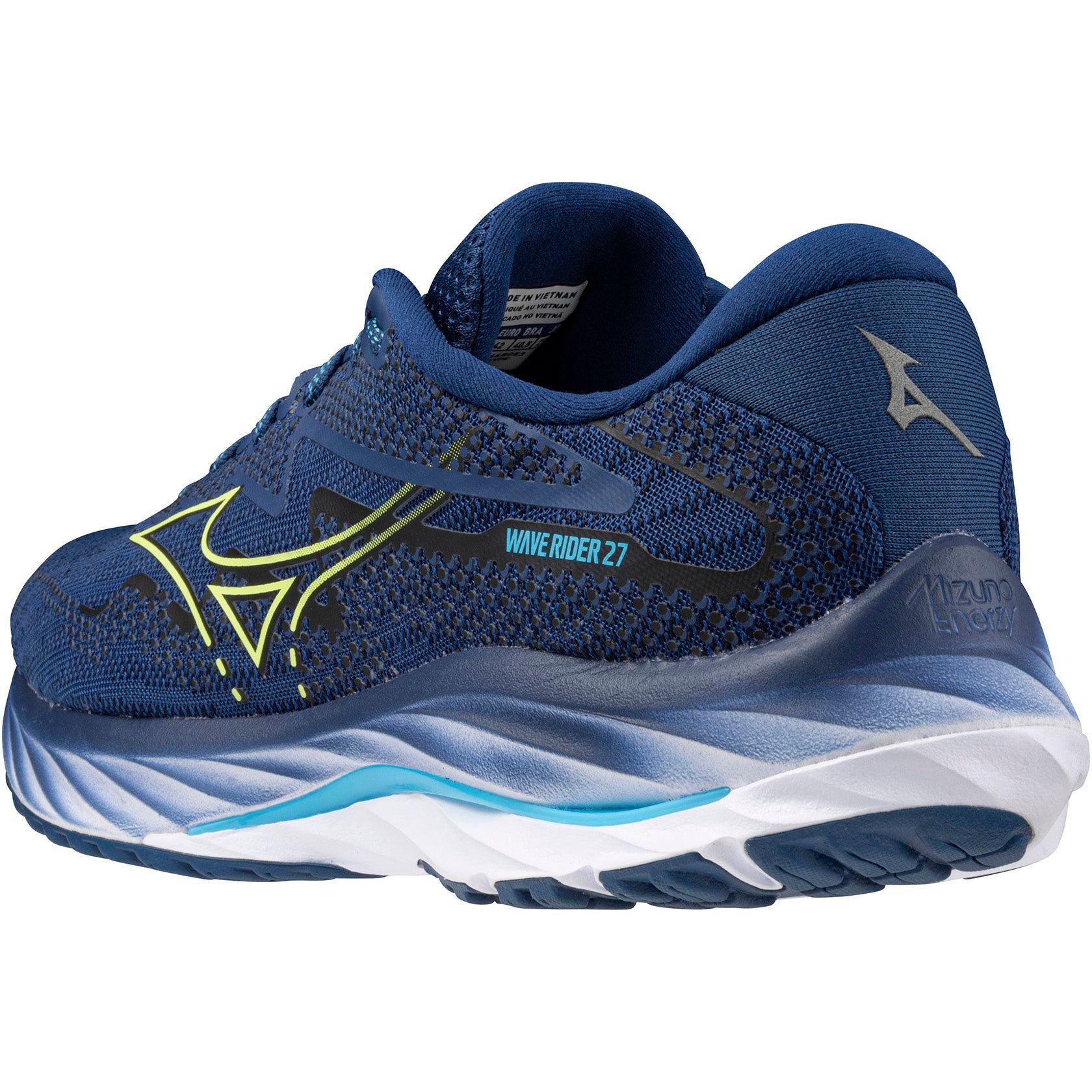 Mizuno Wave Rider 27 Mens Running Shoes Navy Start Fitness