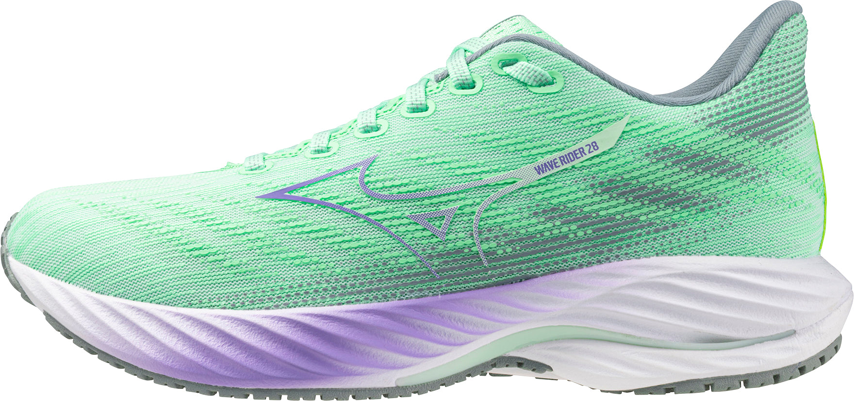 Mizuno Wave Rider 28 Womens Running Shoes - Green – Start Fitness