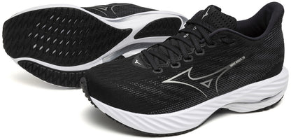 Mizuno Wave Rider 28 WIDE FIT (D) Womens Running Shoes - Black